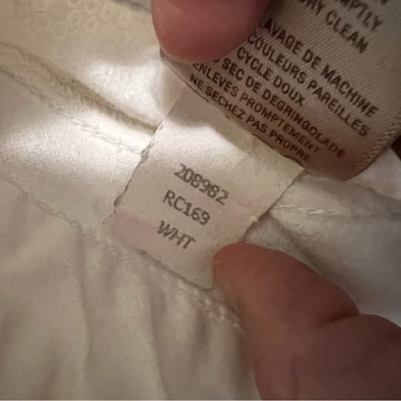 Paige White Low Rise Jeans Cropped Straight Leg - Picture 9 of 12